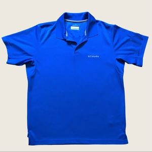 Columbia omni-shade royal blue polo